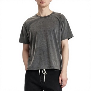 Custom <b>Heavy</b> Men's Clothes Oversized <b>T</b> <b>Shirt</b> 100% Cotton Street Wear Hip Hop Blank Acid Wash Custom Logo Vintage <b>T</b> <b>Shirts</b> OEM - Product Image 1