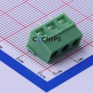 KF127-5.08-3P Screw Terminal Block Through hole Component (THT),P=5.08mm Connector 1x3P 5.08mm Green Through Hole - Product Image 1