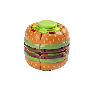 Juguete antiestrés de presionar y soltar, bola giratoria con forma de hamburguesa, adorno de juguete para aliviar el estrés, juego completo en caja - Product Image 1