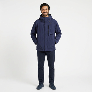 Veste coupe-vent d'hiver pour homme 2026, personnalisée, de haute qualité, en polyester imperméable, à capuche avec fourrure, grande taille, motif imprimé - Product Image 1