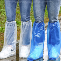 Couvre-bottes de pluie jetables en PE épaissi, imperméables, pour le camping et les activités de plein air