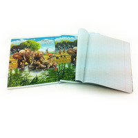 Ghana Bon marché 17*22cm Cahier d'exercices double-lignes à impression personnalisée Cahier scolaire au trait français 100pages avec reliure à couture en selle