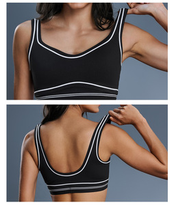 Completo Sportivo da Donna: Reggiseno Sportivo con Scollo a V e Imbottiture Rimovibili, Leggings a Vita Alta con Blocchi di Colore e Linea Curva sui Fianchi, Vestibilità Slim - Product Image 2