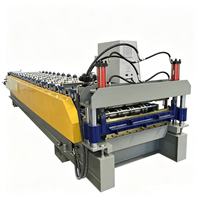 Machine automatique de formage de tuiles de toiture trapézoïdales à double couche 840-900, machine de fabrication de tôles de toiture profilées IBR, GI PPGI