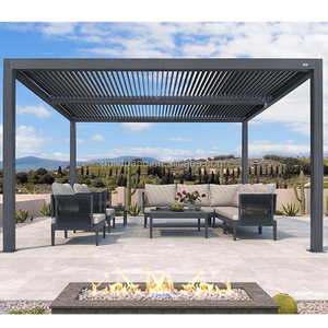 Sistema de techo de pérgola bioclimática motorizada Parasol de aluminio impermeable para patio 3x3 3x4 <span class=keywords><strong>4x4</strong></span> 6x4 Pabellón de pavimentación de persiana - Product Image 4