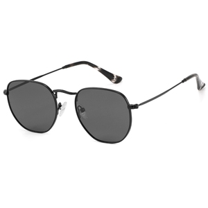 Retro Oval Sunglasses Full Rim Metal Frame Gradient Gray Lenses Unisex Outdoor Fashion <b>Eyewear</b> for Adults - Product Image 4