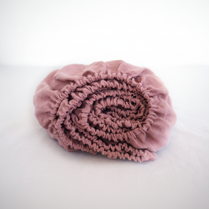 Drap-housse en lin lavé à la pierre de qualité hôtelière Orange moutarde 100% Draps doux en lin pour lits et hôpitaux Style uni - Product Image 1