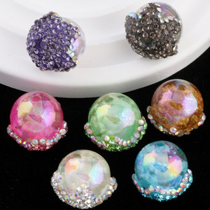 Nuove Perle Acriliche Focalizzanti Fantasia, Perle Distanziatrici 20mm Effetto Nuvola Bubblegum con Strass per Penne e Creazione di Gioielli, Ingrosso - Product Image 6
