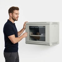 Mini Rack Serveur Domestique 19 3U avec Ventilateur de Refroidissement, Rack 2U Double Face, Demi-Rack 10 6U, Châssis Serveur