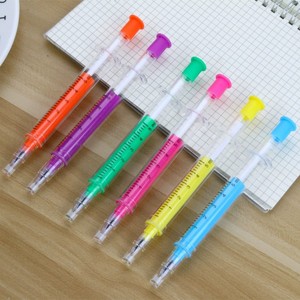 Creatieve Gift Briefpapier Gel Pen Spuit Vorm Water Pen Student Leren Benodigdheden Balpen Custom Logo Groothandel - Product Image 1