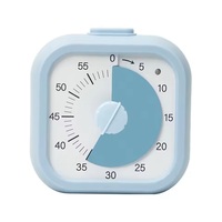 60-Minuten Visueller Timer für Selbstdisziplin, Geräuschloser Betrieb, Küchen-Kochtimer, Quadratisches / Rundes Design, Visualisierung
