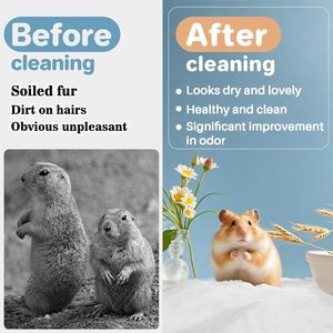 ทรายรองกระโถนหนูแฮมสเตอร์ทะเลทรายแบบไม่มีฝุ่นสำหรับหนูแฮมสเตอร์ชินชิลล่าหนูเจอร์บิลหรือหนูแฮมสเตอร์สัตว์เลี้ยงขนาดเล็กอื่นๆอาบน้ำทรายกระต่าย - Product Image 6