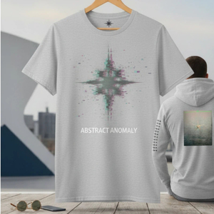 Camiseta de Manga Corta con Cuello Redondo y Estampado Geométrico Abstracto para Hombre, Corte Regular, Algodón Jersey, Ropa Casual - Product Image 1
