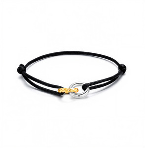 Pulsera Ajustable <span class=keywords><strong>de</strong></span> Acero Inoxidable con Baño PVD y Círculos <span class=keywords><strong>de</strong></span> Bloqueo, Pulsera <span class=keywords><strong>de</strong></span> Cuerda <span class=keywords><strong>de</strong></span> Protección <span class=keywords><strong>de</strong></span> Buena Suerte para Regalo <span class=keywords><strong>de</strong></span> Amor y <span class=keywords><strong>Amistad</strong></span> - Product Image 6