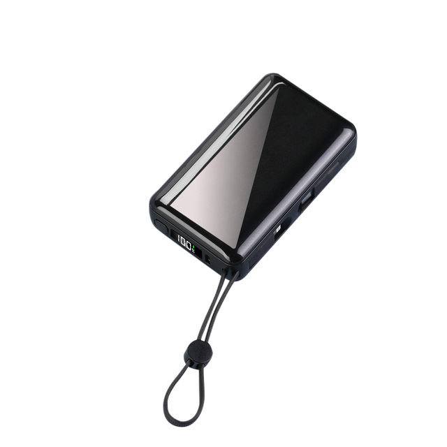 2025 Gadgets Electronic 10000mah High Capacity Power Bank 2 in 1 Built-in Cables Fast Charge Battery Bank TYPE-C