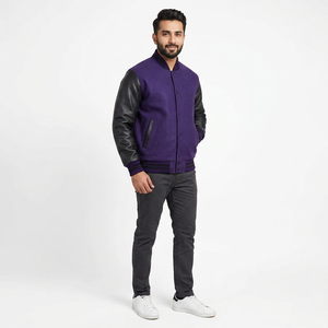 Veste en toile d'hiver pour homme de haute qualité, personnalisée, respirante, col montant, manches brodées, logo sur le devant - Product Image 1