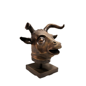 Brass Zodiac Ox Head Sculpture Cast Bronze Outdoor Water Feature Decoration Chinese Style Fountain Art - Product Image 1