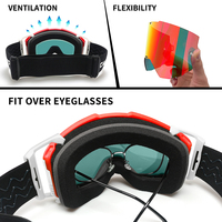 Lunettes de motocross OEM MX anti-buée, lunettes de moto tout-terrain avec verres magnétiques, système tear-off/roll-off, logo personnalisé