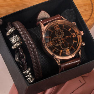 Orologio da uomo d'affari set orologio al quarzo braccialetto per fidanzato <span class=keywords><strong>marito</strong></span> regalo di san valentino set - Product Image 5