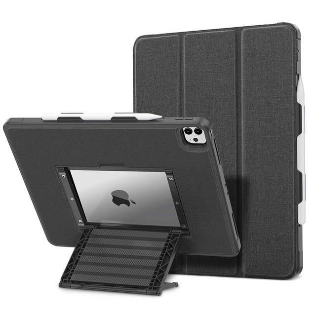 For iPad Series magnetic protective case - detachable with pen slot and floating stand Acrylic protection cover For iPad 9 11