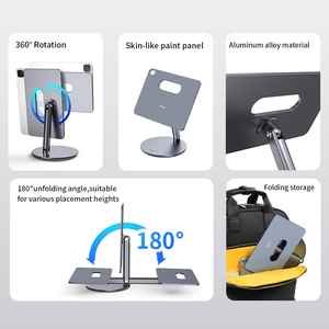 Support magnétique pour tablette <span class=keywords><strong>en</strong></span> aluminium, rotation à 360°, pliable, support de bureau pour <span class=keywords><strong>iPad</strong></span> A16, <span class=keywords><strong>iPad</strong></span> Air 10.9, 11, <span class=keywords><strong>iPad</strong></span> Pro 11, 12.9, 13 pouces - Product Image 3