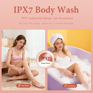 <span class=keywords><strong>Rasoir</strong></span> électrique double pour femmes, rechargeable par USB, étanche IPX7, pour bikini, <span class=keywords><strong>visage</strong></span>, sourcils, aisselles et jambes - Product Image 4