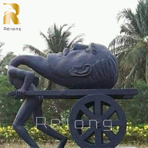 <span class=keywords><strong>Estatua</strong></span> de escultura de bronce de <span class=keywords><strong>cabeza</strong></span> <span class=keywords><strong>grande</strong></span> para decoración de jardín al aire libre, <span class=keywords><strong>estatua</strong></span> abstracta moderna de thomas lerooy - Product Image 5