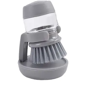 Multifunzionale da cucina spazzola per uso domestico in silicone strumento di pulizia piatto spazzola con Dispenser sapone di palma per pentole lavandino