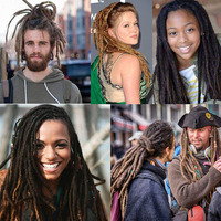 Dread Locks Micro Afro Souples Crochet Cheveux Extensions 20 Pouces Lisses Dreadlocks Fibre Synthétique Tresses Fausses Locs