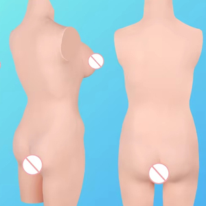 Combinaison en silicone sans manches avec plaque pectorale pour travestissement homme-femme, transgenre, drag queen - Product Image 2