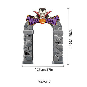 Benutzer definierte Halloween PVC Tür Banner Hintergrund Fabrik Festival Festival Tür Dekoration - Product Image 3