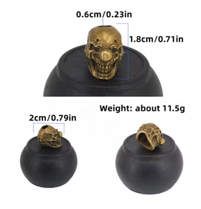 Baş heykeli Metal el sanatları palyaço EDC şemsiye halat aksesuarları DIY palyaço bıçak kolye - Product Image 3