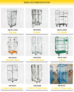 Contêineres de Rolagem Empilháveis de Metal Personalizados OEM de Alta Resistência para Armazenamento de Carga em Armazém Industrial - Product Image 6