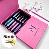 Pince à cils de précision personnalisée gratuite pour extensions de cils volume russe, outil antistatique à pointe en fibre