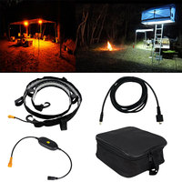 1.2m DC5V USB-A prise USB-C ambre blanc LED bande auvent lumières pour 4x4 Camping tente sur le toit