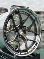 Nouvelles jantes de voiture en alliage d'aluminium personnalisées, 2 pièces, sur mesure, 18, 19, 20, 21, 22, 24 pouces, 5x114.3, finition argent poli chrome PVD, roues forgées