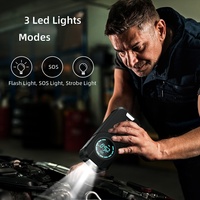 Démarreur de voiture, gonfleur de pneus, alimentation de secours, pompe à air, chargement USB, monocylindre, noir, transfrontalier