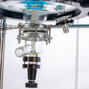 実験室用バレル型混合層状ガラス液体抽出分離器 50L 蒸留抽出ラボガラス液体抽出器 - Product Image 4