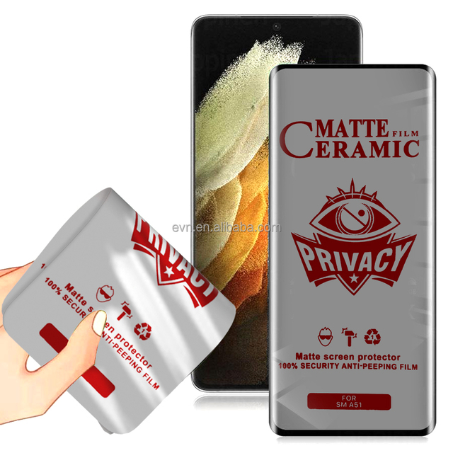 For Samsung Galaxy S22 Ultra Matte Ceramic Privacy Screen Protector for Huawei P30 P40 Pro Curved Screen Protectors Anti-Spy