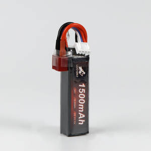 LOOYBAT <span class=keywords><strong>11.1V</strong></span> 충전식 <span class=keywords><strong>3S</strong></span> <span class=keywords><strong>1500mAh</strong></span> 30C 리포 스틱 배터리 팩 파우치, 에어소프트 건용 리튬 이온 - Product Image 1