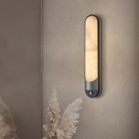 Applique murale moderne de luxe en albâtre naturel, luminaire mural créatif minimaliste postmoderne pour villa, chambre, hôtel, couloir