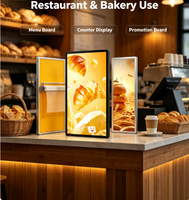 Boîte lumineuse publicitaire LED ultra-mince murale, cadre en aluminium, éclairage périphérique, affichage de poster à changement rapide pour menu de restaurant ou café