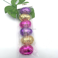 Œufs de Pâques en plastique écologiques personnalisés avec motif floral et style imitation antique, ouvrables