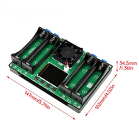 Probador de Baterías con Pantalla LCD, Analizador Universal de Baterías, Cargador para Baterías 18650, Probador de Resistencia Interna de 4 Canales