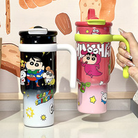 Mug isotherme sous vide Crayon Shin-chan, grande capacité, isolation 6-12 heures, élégant, pour café glacé, en acier inoxydable