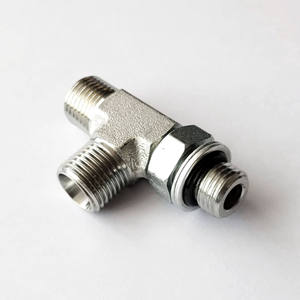 Áp lực cao thủy lực khớp nhanh chóng xoay ống lắp TEE BSP nam hợp kim kẽm vật liệu mịn mạ kẽm kẹp chìa khóa 1PC min - Product Image 2