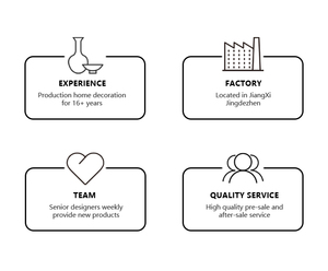 Sọc Vàng Gốm Sang Trọng Trang Trí Nội Thất Phụ Kiện Bình Với Nắp - Product Image 6