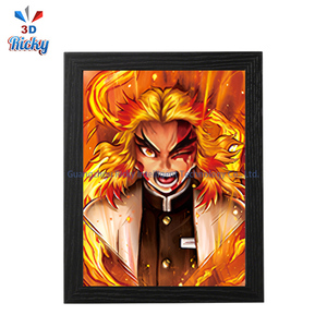 Ricky Breath Style Glow Art 3D Anime Affiche Produit En Plastique-Japonais <span class=keywords><strong>Demon</strong></span> <span class=keywords><strong>Slayer</strong></span> Inspiré UV Enduit pour 3D Affiche PET - Product Image 1