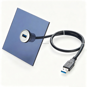 สายต่อขยาย USB3.0 แบบติดตั้งบนแผง ความเร็ว 5Gbps USB Type-A ตัวผู้-ตัวเมีย สายต่อแบบ FeedThrough สำหรับรถยนต์ เรือ แผงหน้าปัด PCM-0712 - Product Image 2