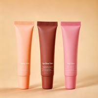 Tube souple en plastique PE avec bouchon à vis pour brillant à lèvres, baume à lèvres, soin de la peau, emballage UV, étiquette privée, cosmétique, 5g-25g
